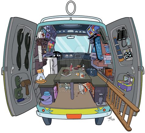 Scooby-Doo Encyclopedia: Mystery Machine interior by TimLevins on DeviantArt