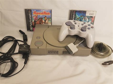 Sony Ps1 PS1 Grey Fashioned Console/Machine Bundle w/2 Video games SCPH-7501 C - iCommerce on Web