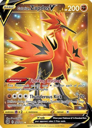 Galarian Zapdos V (Secret) - SWSH09: Brilliant Stars - Pokemon