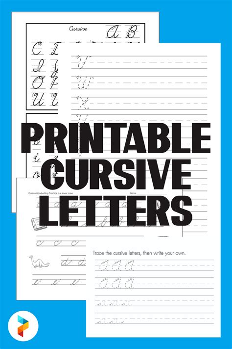 Cursive Letters Worksheets Printable