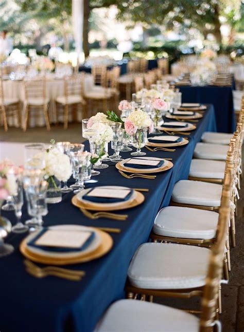 old hollywood glam wedding blue and gold - Google Search | Gold wedding colors, Navy blue and ...