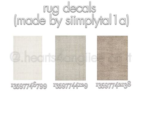 realistic rug decals | Bloxburg decal codes, House decals, Bloxburg decals codes