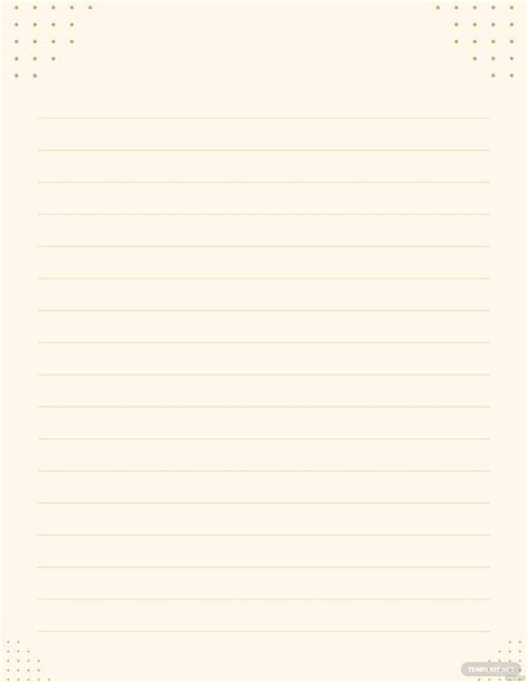 Blank Lined Paper Template - Google Docs, Illustrator, Word, Apple ...