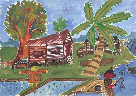 School work : Kampung halaman by irfan9835 on DeviantArt