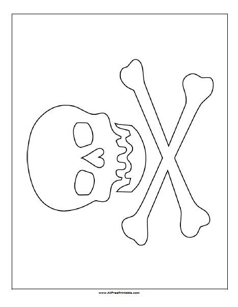 Pirate Flag Coloring Page – Free Printable