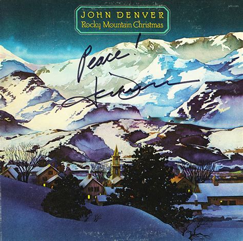 John Denver Signed Rocky Mountain Christmas Album - Artist signed collectibles and gifts