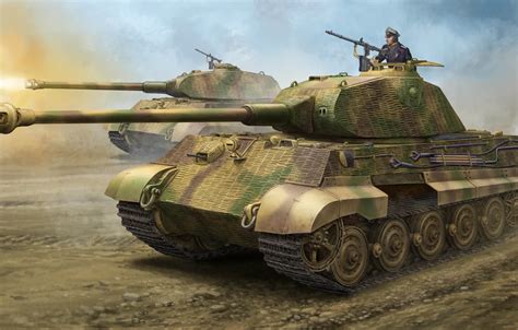 Wallpaper King Tiger Panzerkampfwagen Vi Ausf B Tiger Ii German ...