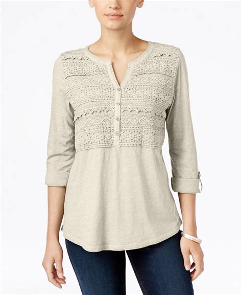 Macy's - Shop Fashion Clothing & Accessories - Official Site - Macys.com | Crochet detail top ...