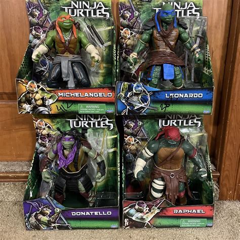 Teenage Mutant Ninja Turtles 2014 Movie 11" SET OF 4 TMNT large Action ...