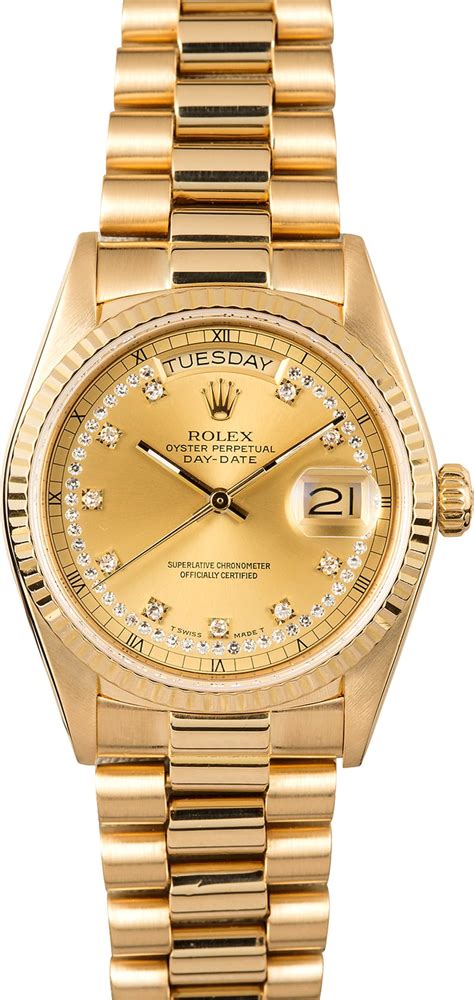 Rolex Day-Date Diamond Dial 18038