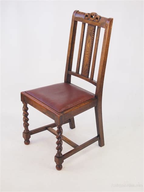 Set 4 Vintage Oak Dining Chairs Circa 1920s - Antiques Atlas