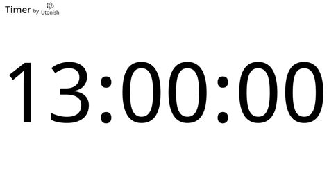 13 Hour Countup Timer - YouTube