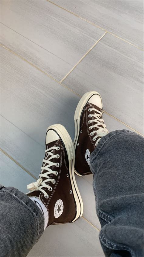 brown converse | Brown converse, Brown converse outfit, Boys converse shoes