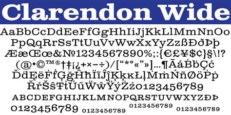 Clarendon Wide Download Font - HighFonts.com