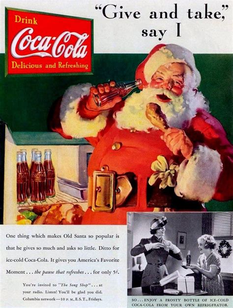 12 vintage Coca-Cola Christmas ads, starring Santa Claus (1931-1963) - Click Americana