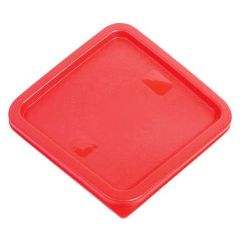 Johnson Rose Square Food Storage Container Lid, Red - Case of 12 Square ...