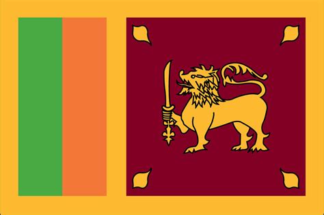 The National Flag of Sri Lanka | Sri Lanka Flag | Colonial Flag