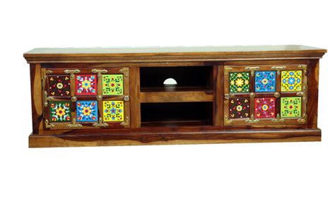 Wooden Free Standing TV Stand Sheesham Wood SKU SF000107 at Rs 19490 ...