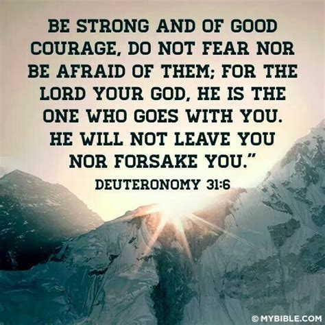 Deuteronomy 31:6 | Deuteronomy 31 6, Scripture for today, Do not fear