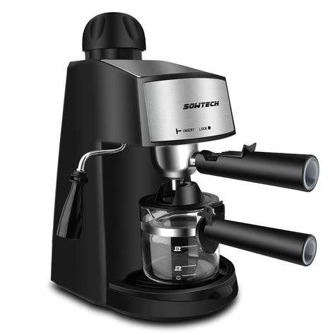 SOWTECH 3.5 Bar Steam Espresso Machine with 800W Coffee Maker for 2Oz Mocha Latte and Cappuccino ...