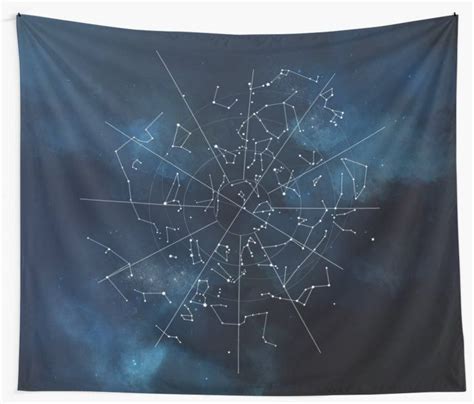 'Celestial Map' Tapestry by rosescreation | Celestial map, Map art, Map art print