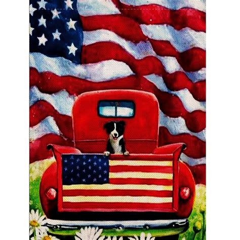 Truck Puppy Garden Flag 12.5 x 18inch Garden Yard Flower Decorations ...