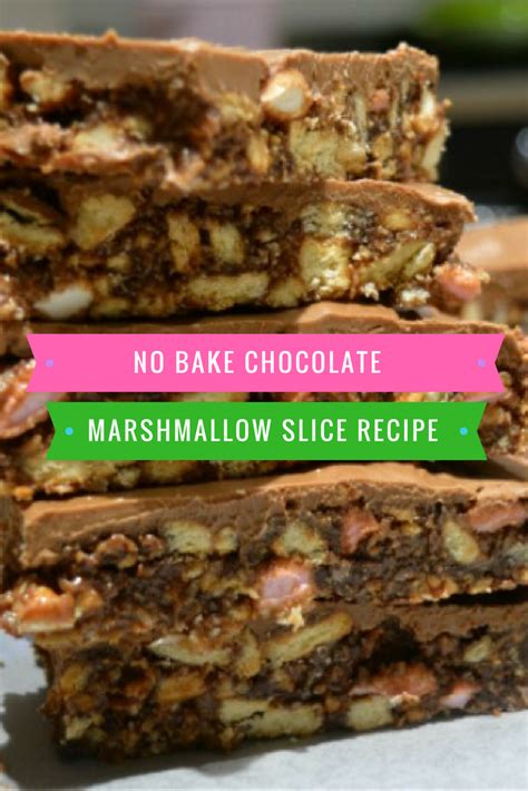 No Bake Chocolate Marshmallow Slice Recipe - Mumslounge