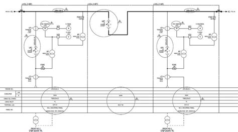 Single line diagram of protection systems, measuring and control ...