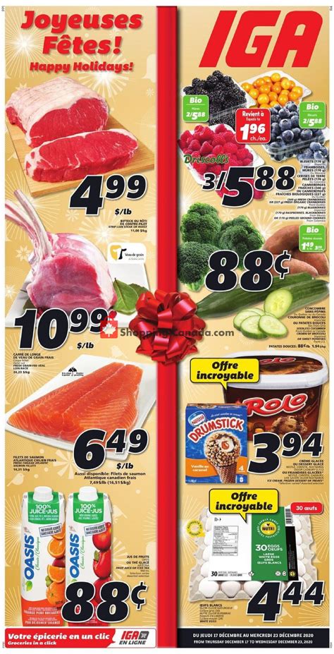 IGA Extra Canada, flyer - (Joyeuses Fetes - QC): December 17 - December 23, 2020 | Shopping Canada