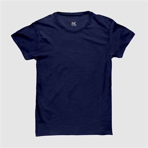 Navy Blue Plain T-shirts | Navy Blue Solid T-shirts | nikfashions