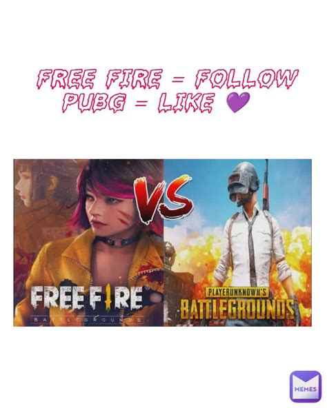 Free fire = follow Pubg = like 💜 | @sujantimalsina | Memes