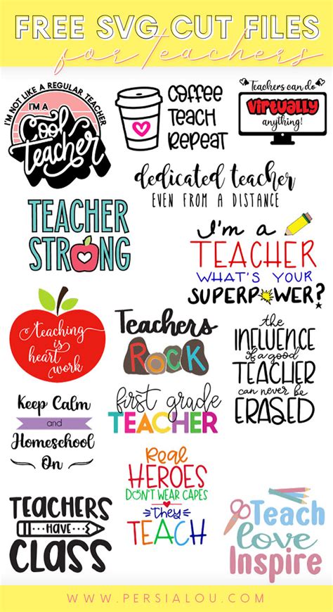 Free Cool Teacher SVG Cut File | Teacher appreciation, Free teacher ...