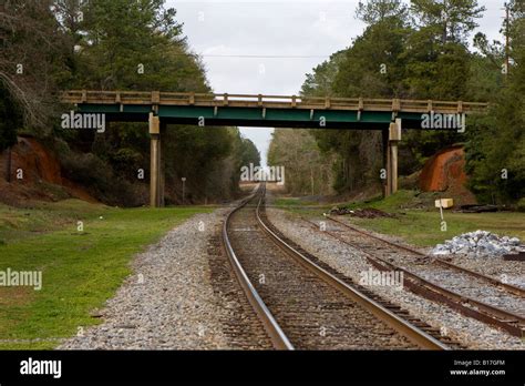 Highway Bridge over Railroad Tracks Stock Photo - Alamy