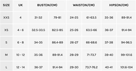 European Womens Pants Size Chart - Greenbushfarm.com