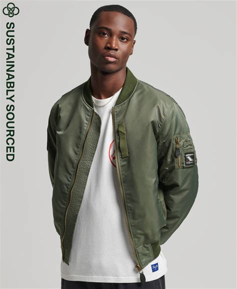 Men's - MA1 Bomber Jacket in Sage Green | Superdry IE