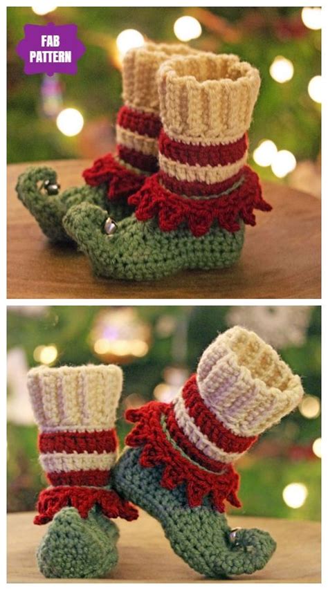 Crochet Elf Slippers Free Crochet Patterns & Paid | Elf slippers ...