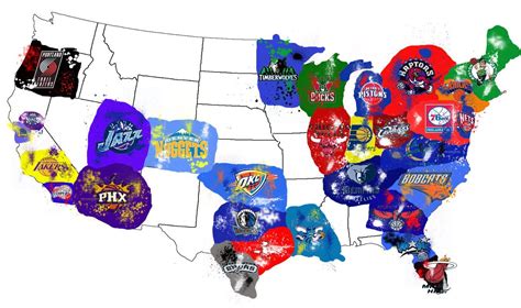 NBA Fandom - A map of NBA support : r/nba