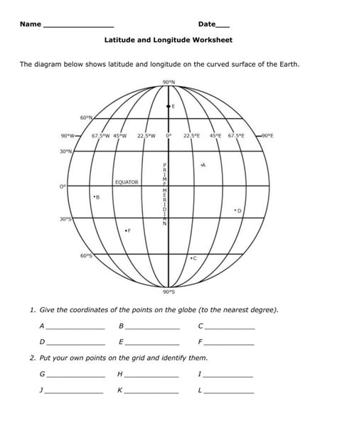 Latitude And Longitude Worksheet Answer Key — db-excel.com