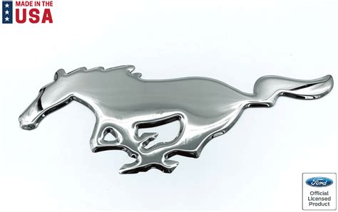 Ford Mustang Emblem Logo Polished Metal Sign 13"x 34" - GoodSpeed USA