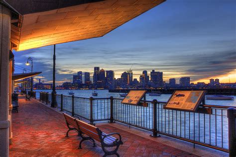 Boston Skyline Sunset - East Boston Photograph by Joann Vitali - Fine ...