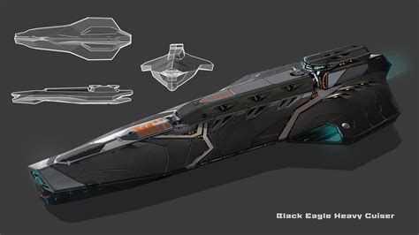 Black Eagle Heavy Cruiser, Garret AJ on ArtStation at https://www.artstation.com/artwork/kn0En ...