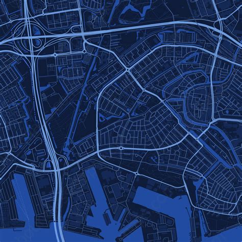 Schiedam - Dark Blue Vector Map | Boundless Maps