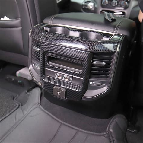 Free Shipping Carbon Style Rear Air Vent Cover Trim For Dodge Ram 1500 2019-2021