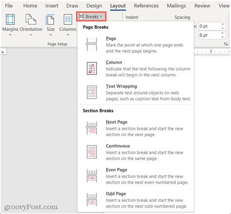 How to Work with Page and Section Breaks in Microsoft Word