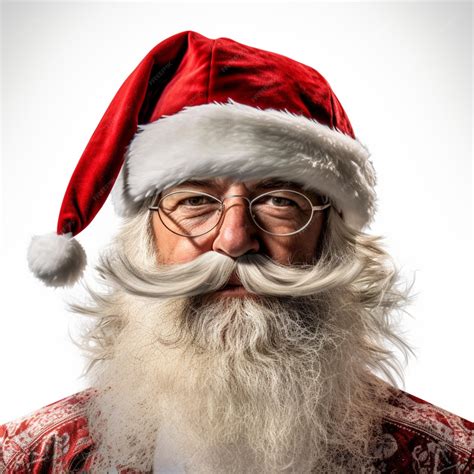 Premium AI Image | A festive Father Christmas beard and hat PNG isolated