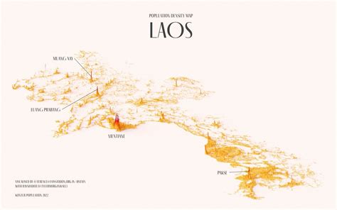 Population density map of Laos. by @researchremora - Maps on the Web