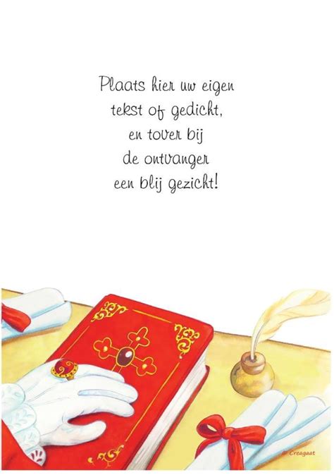 Sinterklaaskaart boek Sinterklaas gedicht | Kaartjeposten.nl