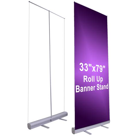 Professional 33"x79" Retractable Roll Up Banner Stand Trade Show Signage Display | eBay