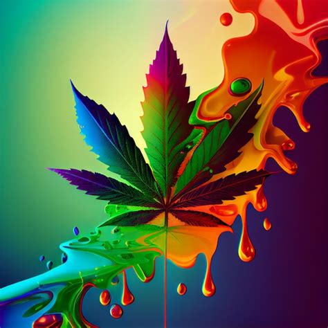 Premium Photo | Marijuana leaf on abstract background psychedelic weed ...