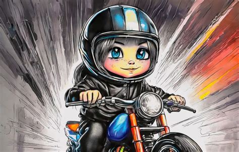 Cartoon, Anime, Person, Motorcycle Free Stock Photo - Public Domain Pictures